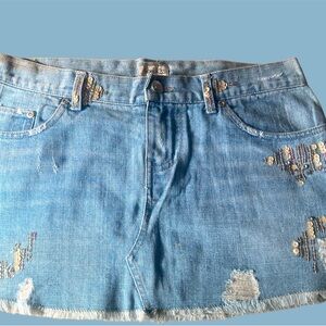 Angel Kiss Light Blue Denim Skirt Size 7
